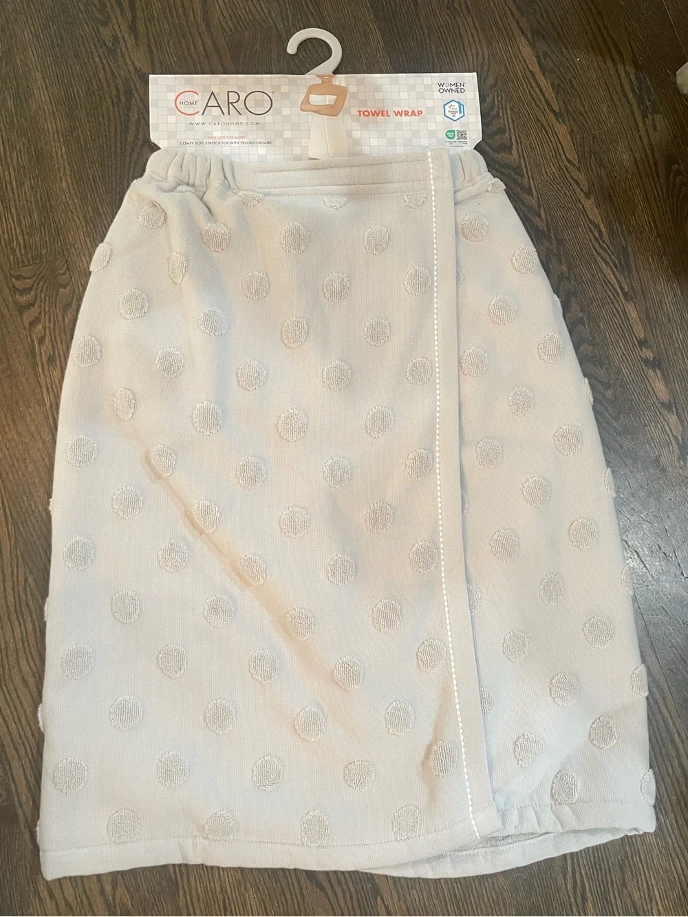 CARO spa towel wrap - velcro closure absorbent and soft 100% Cotton - Brand new